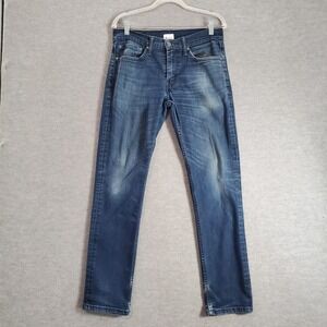 Levi's 511 Men Jeans 31x32 Blue Denim Straight Mid Rise Pockets Dark Wash